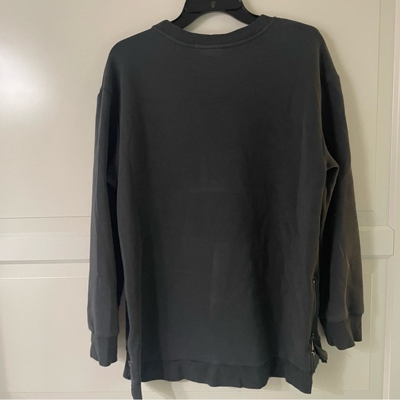 Varley Charter Dark Gray Side Zip Crewneck Sweatshirt - 27038 - Picture 3 of 12